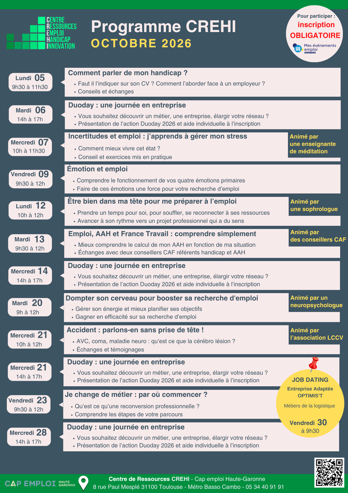 Programme du CREHI Octobre 2026 Programme du CREHI Octobre 2026
